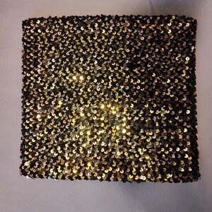 Black and Gold Sequin Tube Top